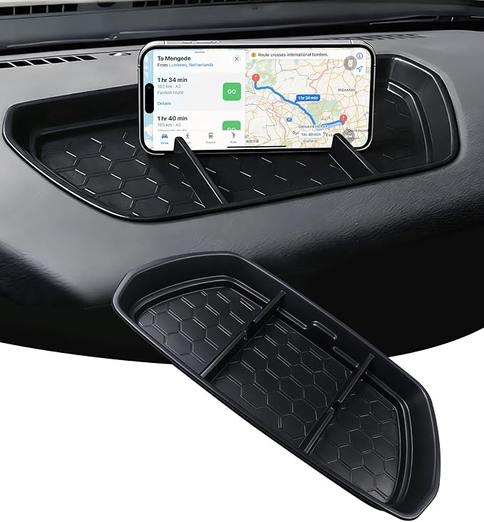 Dashboard Storage Tray Dash Organizer for Nissan Frontier 2024 2023 2022 (Not for 2025 2026), Interior Accessories Center Console Storage Box for 2022-2024 Frontier, Black