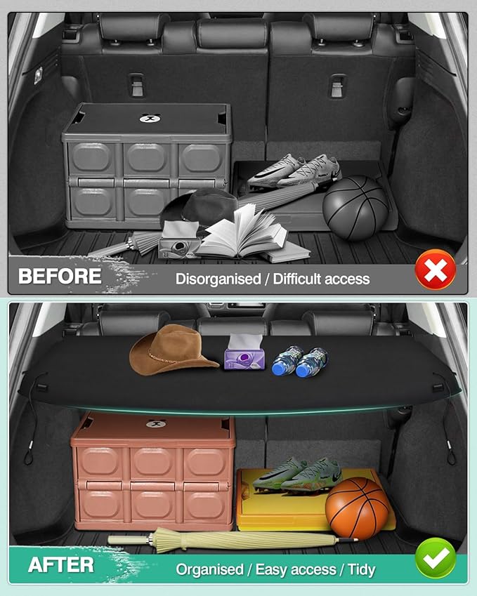 Powerty Cargo Cover for 2023-2025 Honda HRV HR-V, Trunk Cover Privacy Screen Rear Cover Cargo Security Shade for HRV Accessories