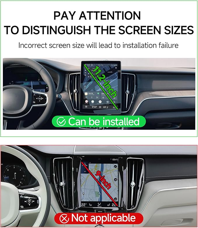 Qi2.2 Max 25W Fast Wireless Car Charger Phone Holder for 2025-2026 Volvo XC60/XC90 11.2-Inch Screen, Magnetic Phone Mount Compatible with MagSafe