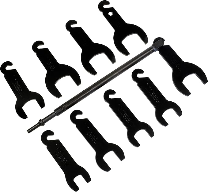 Lisle 43350 Pneumatic Fan Clutch Wrench Set, 10 pc.