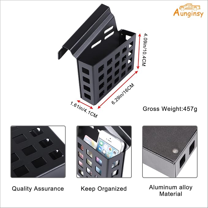 Aunginsy Center Console Right Side Gear Shift Storage Box Basket Compatible with Ford Maverick 2022-2025 Center Console Organizer Tray Side Gear Shift Armrest Storage Box Basket Interior Accessories