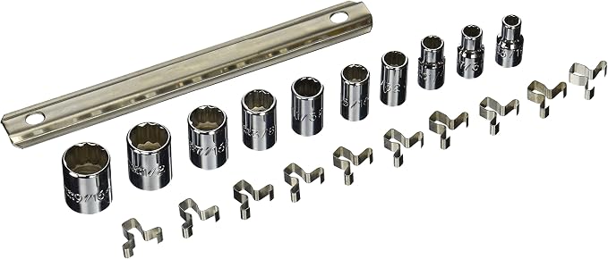 Stanley Proto J47104 10 Piece 12 Point 1/4" Drive Socket Set