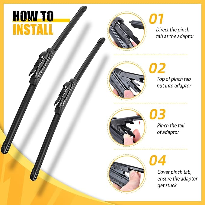 MIKKUPPA 24"+21"+13" Windshield Wiper Blades Replacement for Chevy Traverse 2012 2013 2014 2015 2016 2017 Original Factory Quality All Season Front Rear Wiper Blade Set - (Pack of 3)