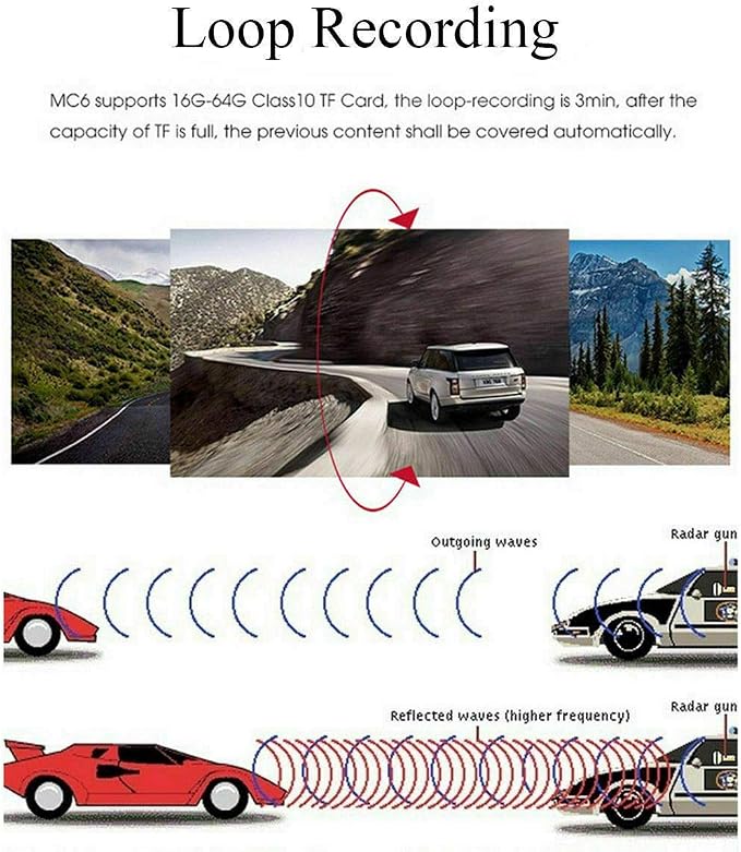 Anti Radar Laser Speed Detector 1080P Car DVR Recorder Video Dash Camera Night
