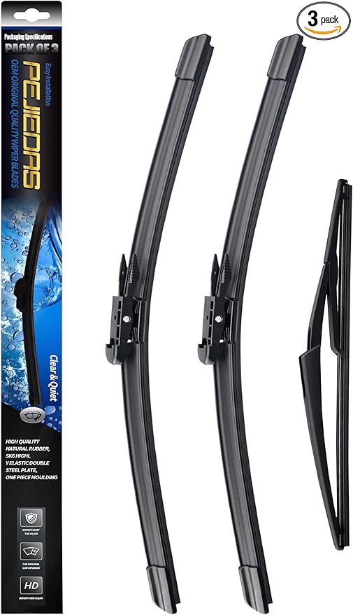 3 x OEM Wiper Blades, Replacement Wiper Blades for Ford C-Max 2013-2018, (28“ & 26” Front Wipers + 12” Rear Wiper Blades)
