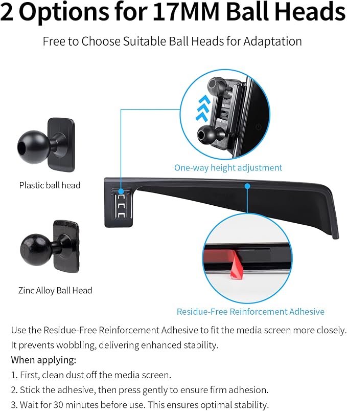Wireless Charging Car Phone Holder for Hyundai Elantra/Hybrid 2021-2025 / Elantra N 2023-2025, 8/10.25" Screen Fixed Clip, 360° Rotation Car Phone Mount Compatible with MagSafe