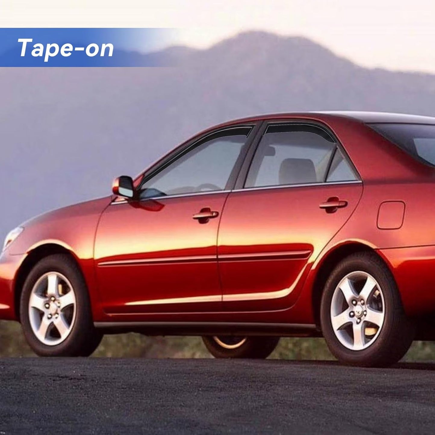 Window Visors Rain Guards Shield for 2002-2006 Toyota Camry, Out-Channel Window Vent Wind Deflectors Visors Shades for 02-06 Camry