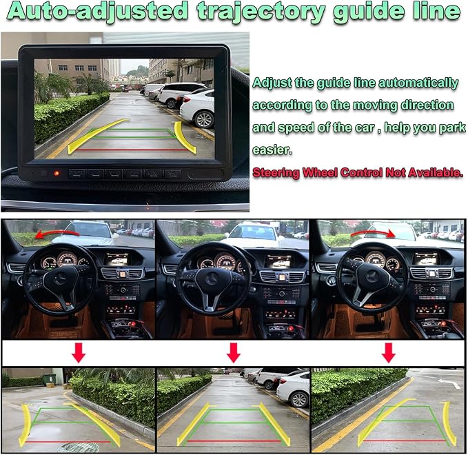 GreenYi AHD 1080P Dynamic Trajectory Trunk Handle Backup Camera, for BMW 3 5 Serise X1 X3 X4 X5 F10 F11 F25 F30 F31 E60 E61 E70 E71 E72 E82 E84 E88 E90 E91 E92 E93 2011-2015, Reverse Rear View Cam