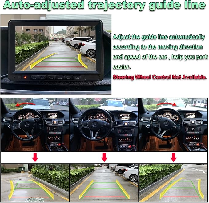 AHD 1080P Vehicle Backup License Plate Camera +4Pin Male to M12 Aviation Female Cable Plug Adapter Converter