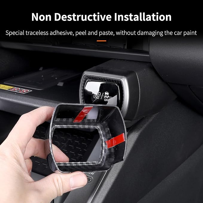 Console AC Switch Panel Trim Compatible with Toyota RAV4 XLE Premium/LE/SE/XSE/Limited/Woodland 2026+, Wireless Charging Arear Button Frames, Drive Mode Switch Knob Frame for RAV4 2026 (Black)