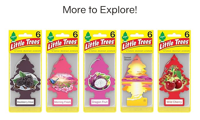 LITTLE Air Fresheners Car Air Freshener. Hanging Tree Provides Long Lasting Scent for Auto or Home. Cherry Blossom, 24 Air Fresheners (Pack of 6)
