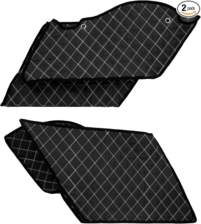 5'' Stretched Saddlebag Liners Inserts White Thread Compatible with Harley 2014-2023 1 Pair