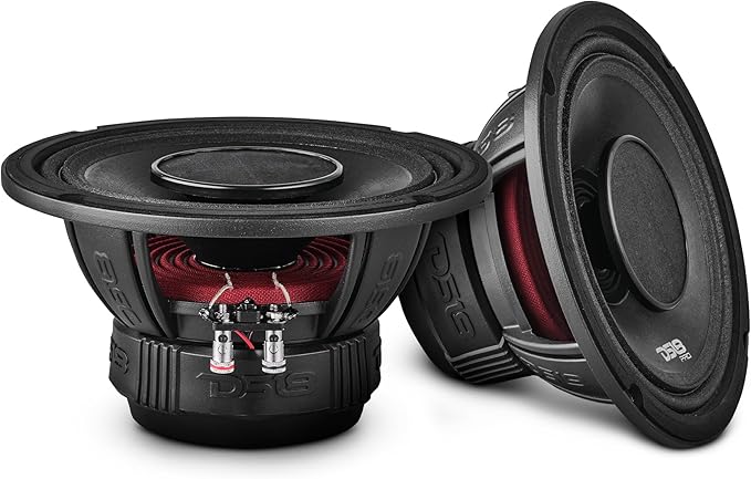 DS18 PRO-HY8.4B 8" Hybrid Mid-Range Car Audio Loudspeaker with 1" VC Built-in Compression Driver Horn, 500W Max 250W RMS 4 Ohms (1 Speaker)