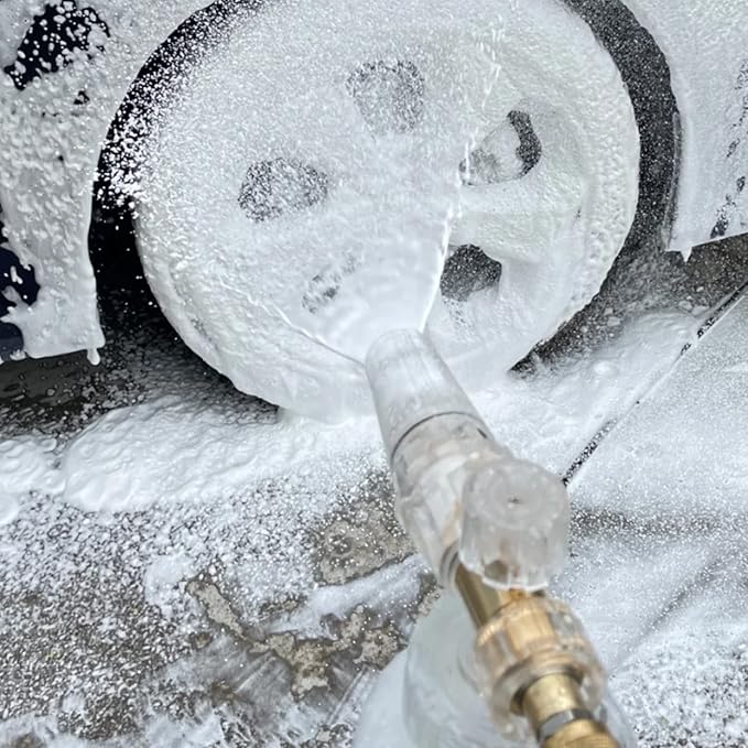Raincovo Foam Cannon for Pressure Washer, Snow Clear Foam Cannon for Car Wash, Stainless Steel Filter, Pressure Washer Extension Wand, Anti-Slip Grip Power Washer Lance