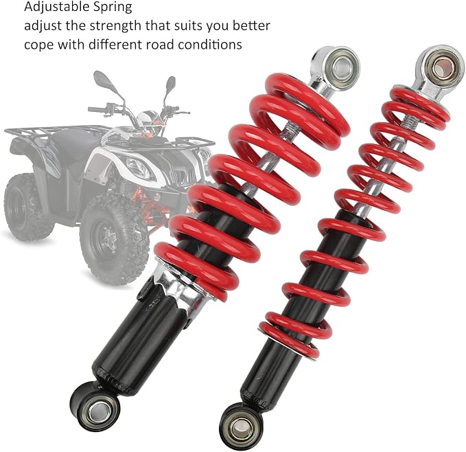 4PCS Front Rear Suspension Shock Absorber 250mm Adjustable for Dirt Pit Bike ATV Kart,Shock Absorbers and Brackets
