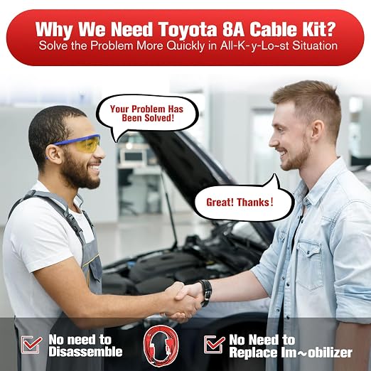 Autel Original 8A AKL Cable for Toyota Non-Smart K-y Adapter Work with APB112 and G-Box3 G BOX3 G-Box2 G BOX2