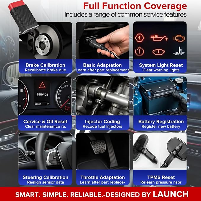 LAUNCH AIOBD Bluetooth OBD2 Scanner, Free Engine Diagnostics, Optional Subscription for Full System & Reset Functions, AI Code Explain, Cost Estimate, iOS Android, 1996+ OBDII Cars