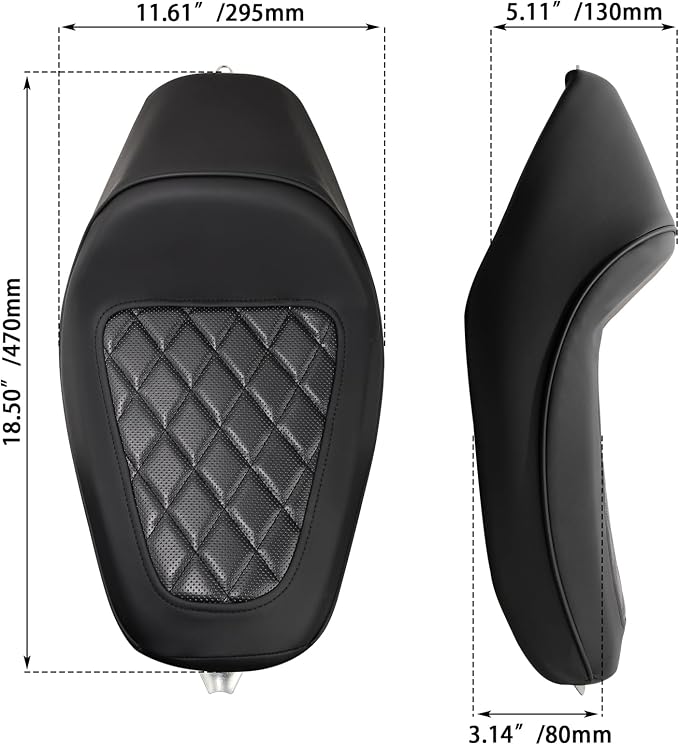 Front Driver Rider Solo Seat for Harley Sportster Iron 883 1200 XL883 XL1200NS Forty-Eight XL1200X 2010-2022