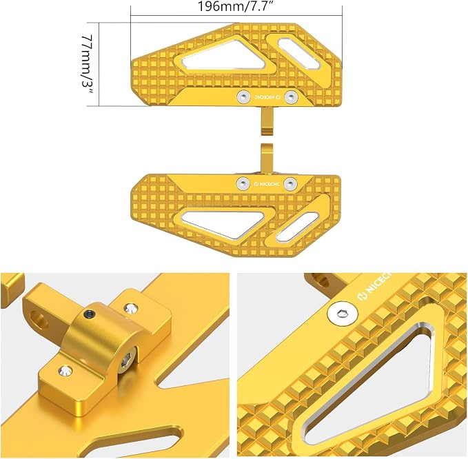NICECNC Gold Rider Footpegs 33032-99 Compatible with Harley Dyna Street Bob FXDB 2006-2017 Low Rider FXDL 1993-2017 Super Glide FXD 1995-2013 Fat Bob FXDF 2008-2017 See Fitment