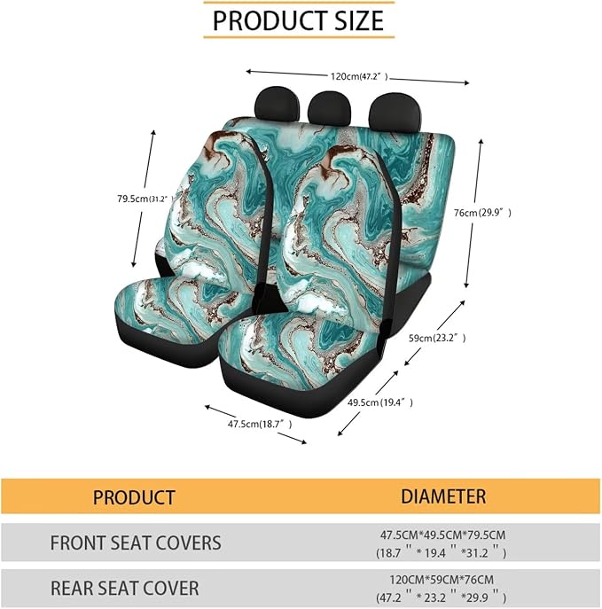 Forchrinse Ladybug Car Seat Covers for Women 15Pcs Auto Accessories Set Included Steering Wheel Cover Shoulder Armrest Pad Cup Coaster Keychain Trash Can
