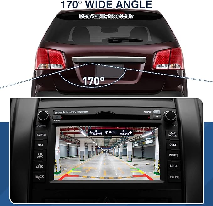 95760-2P202 Rear View Backup Camera Fit for KIA Fit for Sorento 2011 2012 2013, Reversing Parking Assist Camera Replaces 592-267 957602P000 957602P201