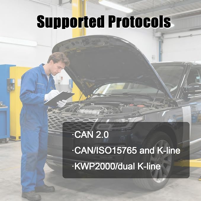 K-CAN OBD2 Diagnostic Cable,Professional Vehicle OBD Scanner Code Reader,Car Diagnostic Data Scan Tool,Compatible with Multi-Brand Passenger Cars,for Fault Code Analysis&Real-Time Data Monitoring