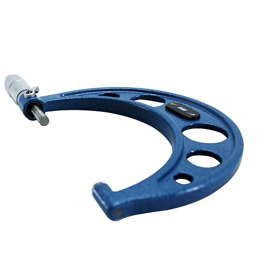 HFS(R) 5-6" Outside Micrometer with 0.0001" Accuracy, Carbide Anvil and Laser-Etched Scale