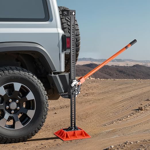 VEVOR Farm Jack with Base, 60" Utility High Lift Farm Jack, 3.18 Ton (7,000 lbs) Capacity Ratcheting Off Road Utility Jacks, Heavy-Duty Lift Jacks with 5.12"-54.33" Lifting Range for Tractor,Truck,SUV