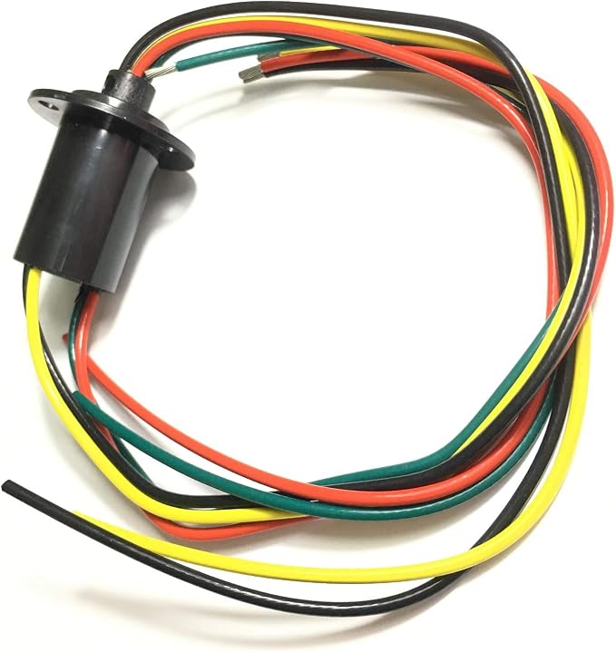 Taidacent 3 Wires 4 Wires 5A 10A 15A 30A Electrical Slip Ring Collector Ring Rotary Electrical Contact Joint Rotary Connector Commutator (4 Wires 30A Diameter 31mm)