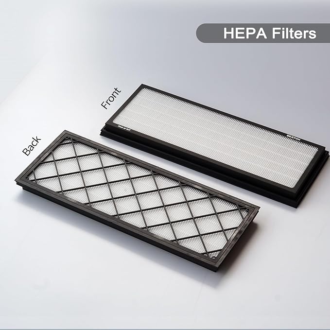 Front Trunk Hepa Filters Kit for Tesla Model Y(2022-2026) with Activated Carbon,4-pack Dual Layer Air Filter Replacement Includes 2 HEPA Filter 2 Carbon Filter