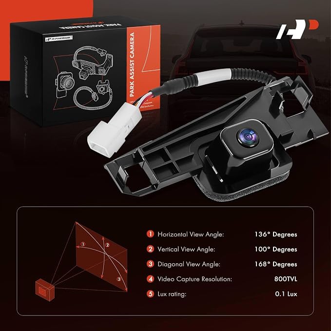 A-Premium Rear View Backup Camera Compatible with Toyota | Parking Camera for 2004 2005 Sienna - Replace# 86790-45010