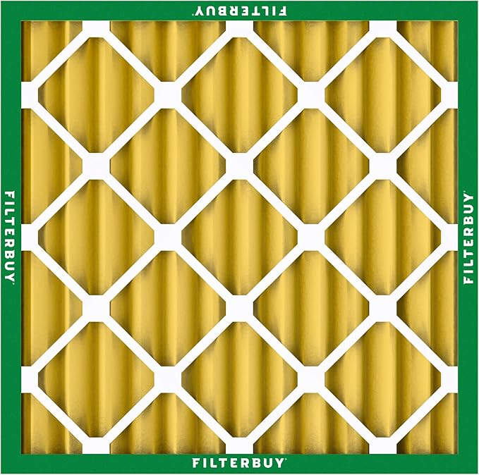 Filterbuy 16x16x2 Air Filter MERV 11 Superior Pet & Allergy Defense (12-Pack), Electrostatic Pleated HVAC AC Furnace Filters Replacement (Actual Size: 15.50 x 15.50 x 1.75)