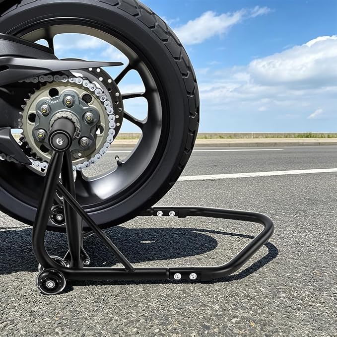 Single Side Swingarm Lift Stand with 42.4mm Pin | Fit for Brutale Series, F3 F4 Rivale Turismo Veloce, Universal Motorcycle Stand, Steel Frame with PTU Wheels