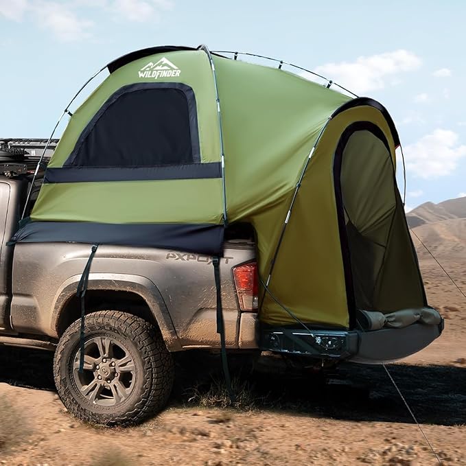 Truck Bed Tent, Waterproof PU3000mm Pickup Truck Tent for Camping Bed, 2-3 Person Sleeping Truck Tent, Portable for Car Camping