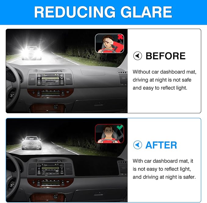 Autorder Dashboard Cover Mat for 2000-2006 Toyota Camry Accessories Dash Cover Upgrade Velvet Dash Mat Sunshade Glare UV Rays Protector