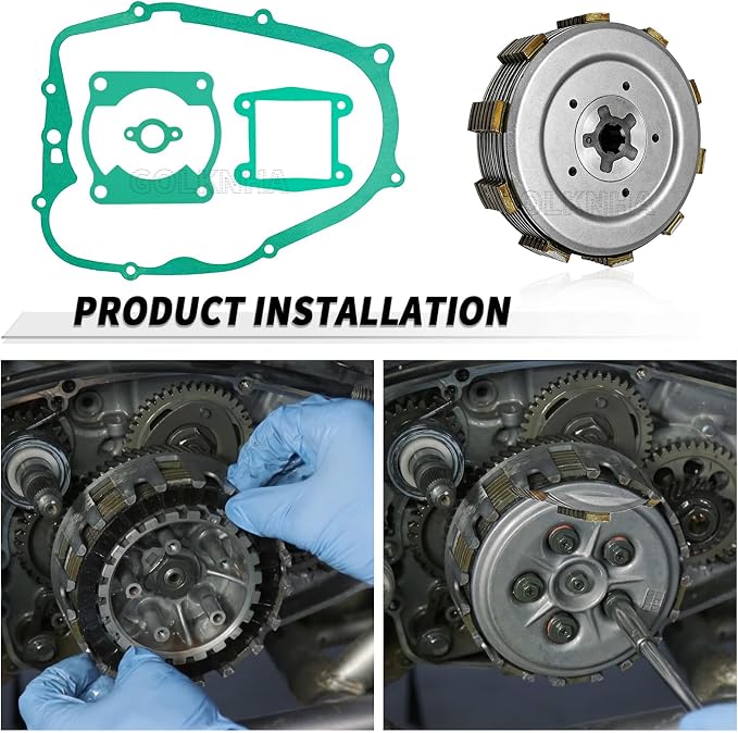 Clutch Kit & Inner Hub & Outer Pressure Plate With Complete Gaske for Yamaha Blaster 200 YFS200 1988-2006