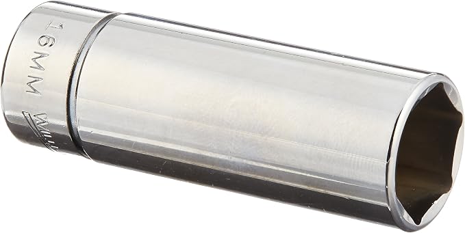 Williams JHWBMD-616 SUPERTORQUE 3/8-Inch Drive Deep Metric 6 Point Socket 16mm Size, High-Polished Chrome Finish, Designed for Maximum Engagement on 6-Point Fasteners
