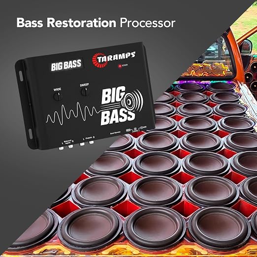 Taramps Big Bass DSP Car Audio Processor Deep Bass Enhancer with Adjustable Frequency and Sweep Controls Subwoofer Impact Booster for Powerful Car Audio Systems