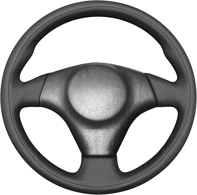 MEWANT Hand Stitch Steering Wheel Cover for Toyota RAV4 1998-2003 / Celica 1999-2006 / Corolla 2003-2008 / Matrix 2002-2008 / MR2 1999-2007 / Supra/Caldina, Custom Fit DIY Wrap Interior Accessories