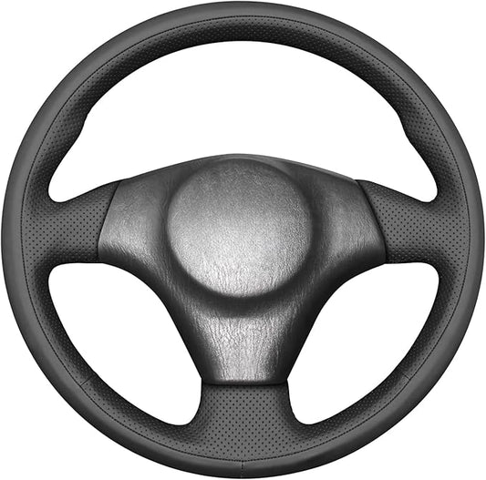MEWANT Hand Stitch Steering Wheel Cover for Toyota RAV4 1998-2003 / Celica 1999-2006 / Corolla 2003-2008 / Matrix 2002-2008 / MR2 1999-2007 / Supra/Caldina, Custom Fit DIY Wrap Interior Accessories