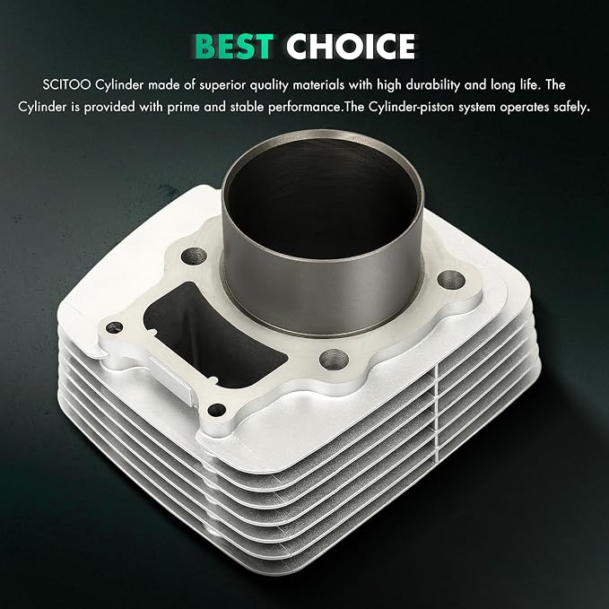 SCITOO Cylinder Head Piston Gasket Top End Rebuild Kit for Honda for Rancher 350 TRX350FE 4x4 ES 2000-2006, for Honda for Rancher 350 TRX350TM 2x4 2004-2006 78.5mm 329cc 12100-HN5-670 13101-HN5-670
