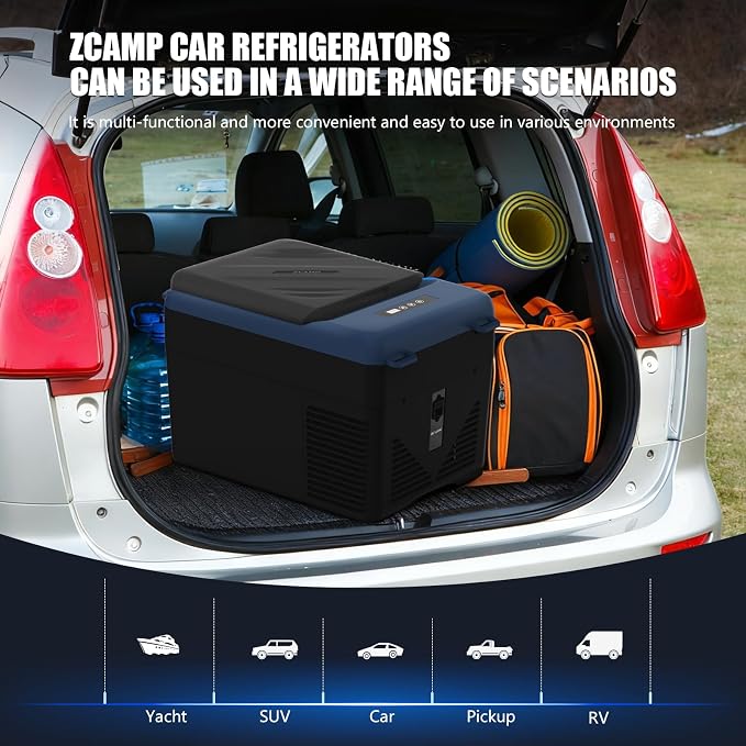 KI12 12 Volt Refrigerator,Portable Freezer,11 Quart(12L) Car Cooler,12V Car Fridge,12/24V DC 100-240V AC for Camping, Travel, Truck, RV, Boat -4℉~68℉