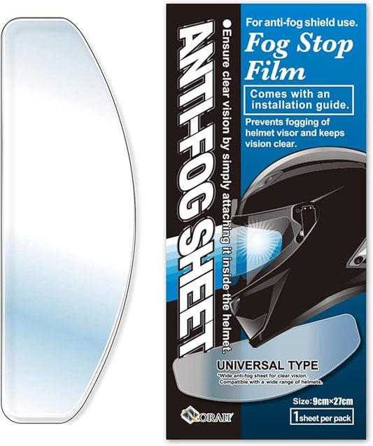NORAH Anti-Fog Wide Helmet Visor Insert with UV Protection – Easy-Remove Design for Motorcycle & Sports Helmets