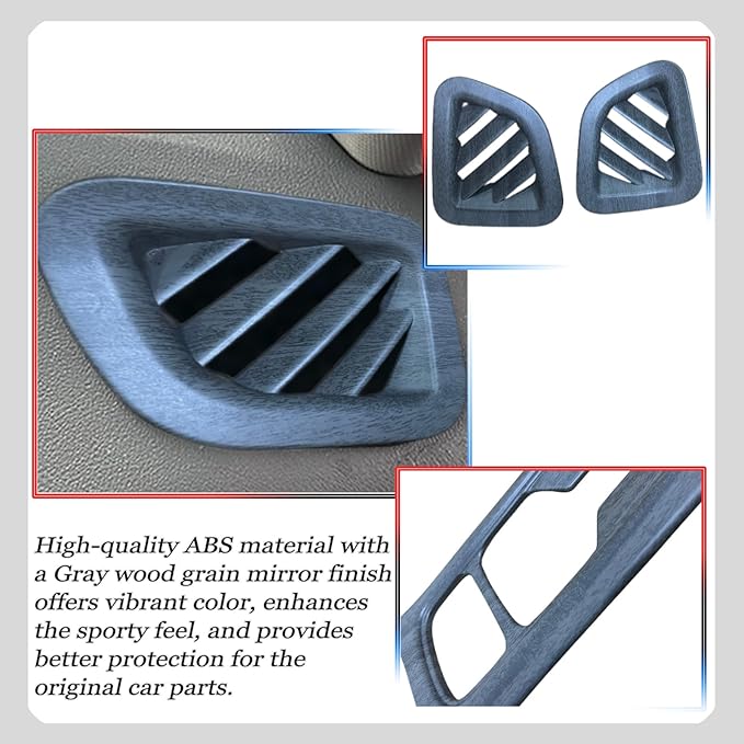 Dashboard Air Vent Cover, for Kia Telluride 2020 2021 2022 2023 2024 2025 2026,Sport Interior Trim Accessories - Gray Wood Grain