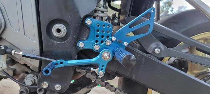 PROCNC Motorcycle Aluminum Rearsets Foot pegs Rear sets Footrest Fit for Suzuki GSXR1000 2000 2001 2002 2003 2004 GSXR750 1996-2005 SV650/SV650S SV1000/S 1998-2014 GSX600 2000-2005 (Blue)