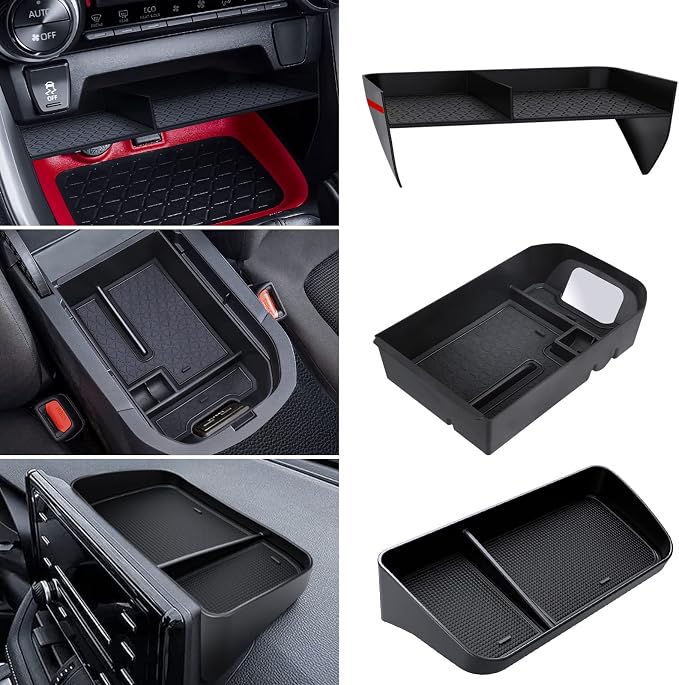 DIAMOOKY 9PCS Center Console Organizer & Knob Cover Compatible with Toyota RAV4
