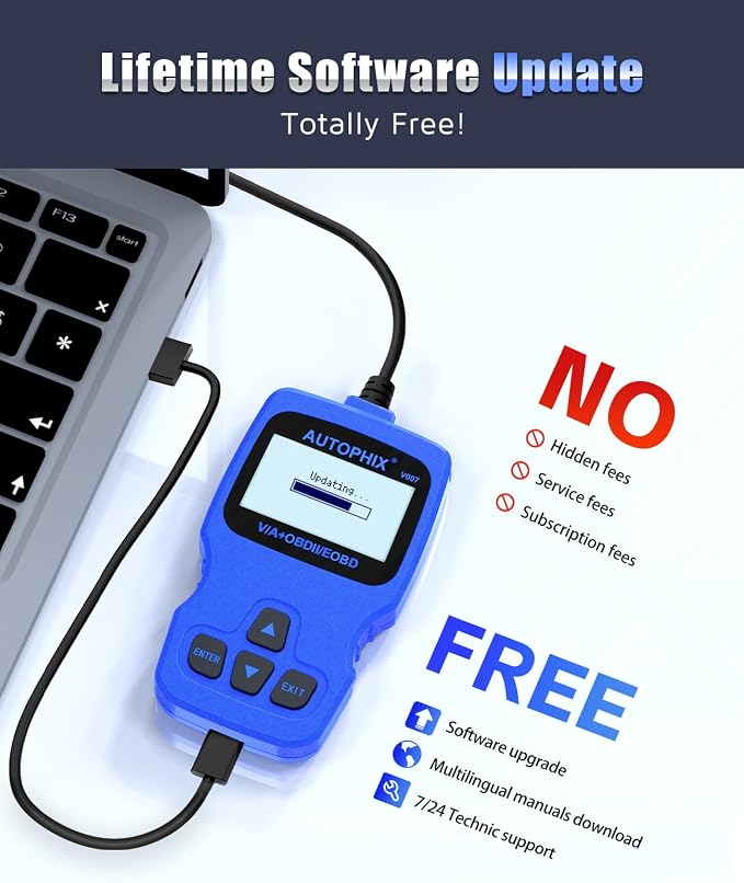AUTOPHIX V007 OBD Scanner for VW Volkswagen, Audi Skoda Seat Golf Passat Code Reader Diagnostic Tool, Check Engine Light/Oil Reset/Throttle Position Adaption/EPB Reset