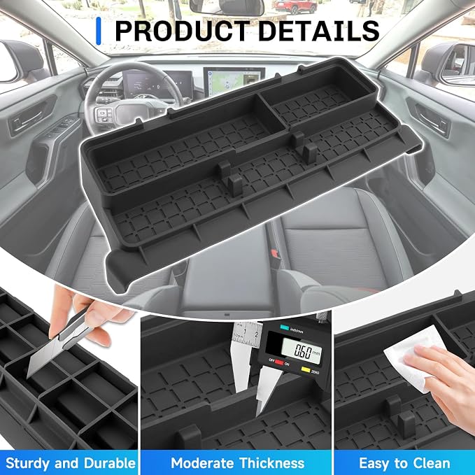 SXCY for 2026 Toyota RAV4 Dashboard Organizer Tray for 2026 Toyota RAV4 Accessories Dashboard Multifunctional Storage Mobile Phone Holder Silicone Console Tray 2026 RAV4 Behind Dash Console Organizer | 2026 RAV4 Dashboard Multifunctional Storage