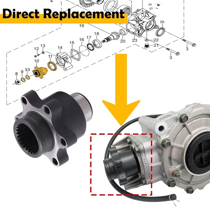 27252-115000-0000 Rear Drive Shaft Boss Kit w/Oil Seal & O-Ring Compatible with Hisun 400 500 700 UTV ATV Sector Vector Coleman Massimo Axis Cub Cadet Bennche
