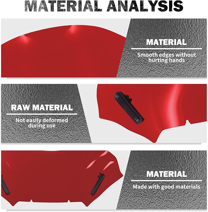 Road Glide Windshield 13.5" Wave Fairing Windscreen Cover for Harley FLTRX 2024-2025, FLTRXSE 2023-2025, FLTRXSTSE 2024-2025 Red